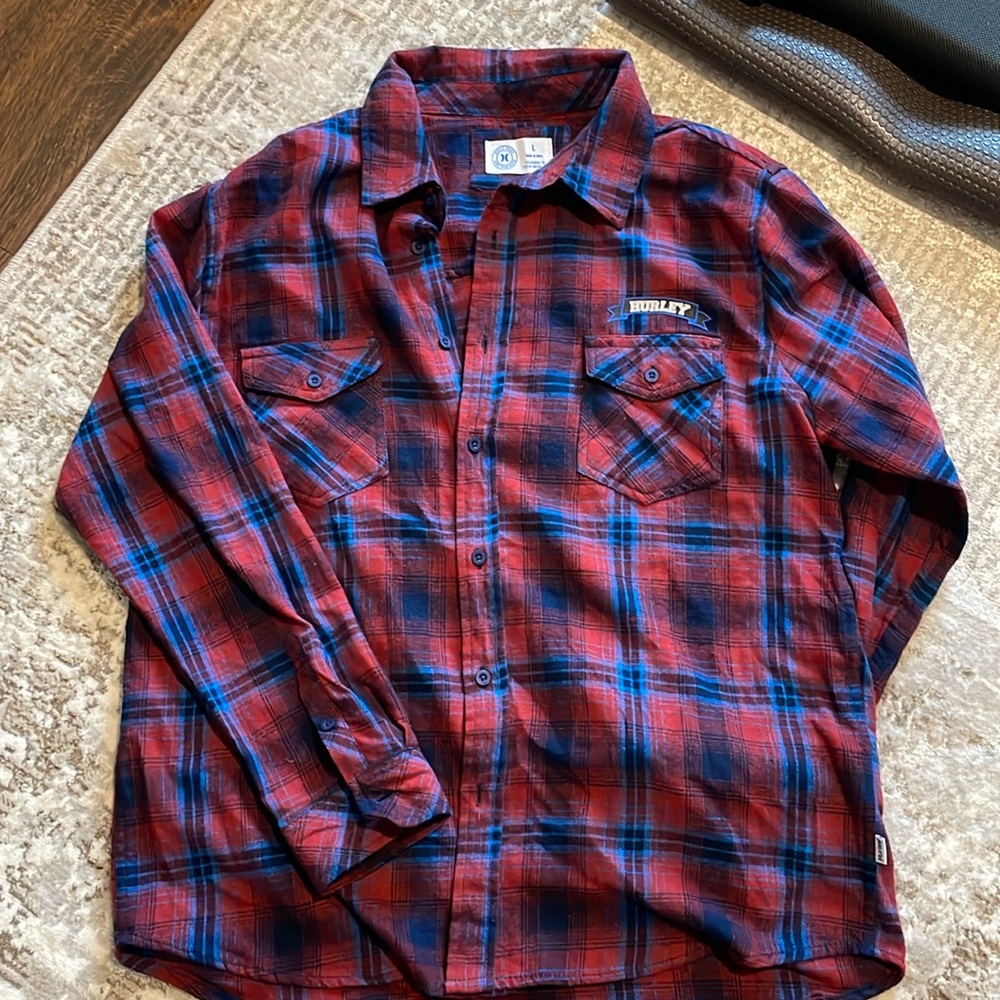Hurley Mens Flannel size L